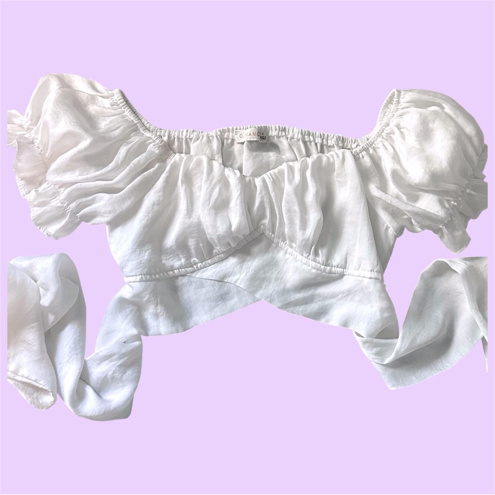 White milkmaid crop top